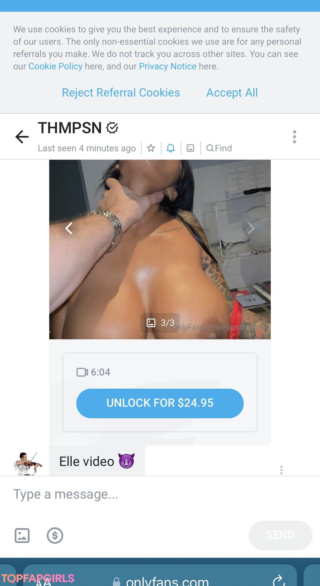 Foto desnuda filtrada de OnlyFans de Serliana Rosida #1