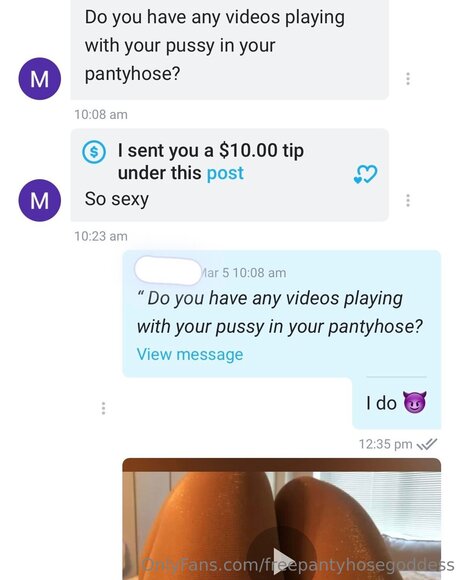 Foto desnuda filtrada de OnlyFans de Freepantyhosegoddess