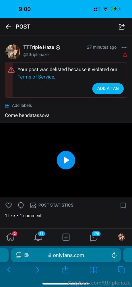 Foto desnuda filtrada de OnlyFans de Tttriplehaze