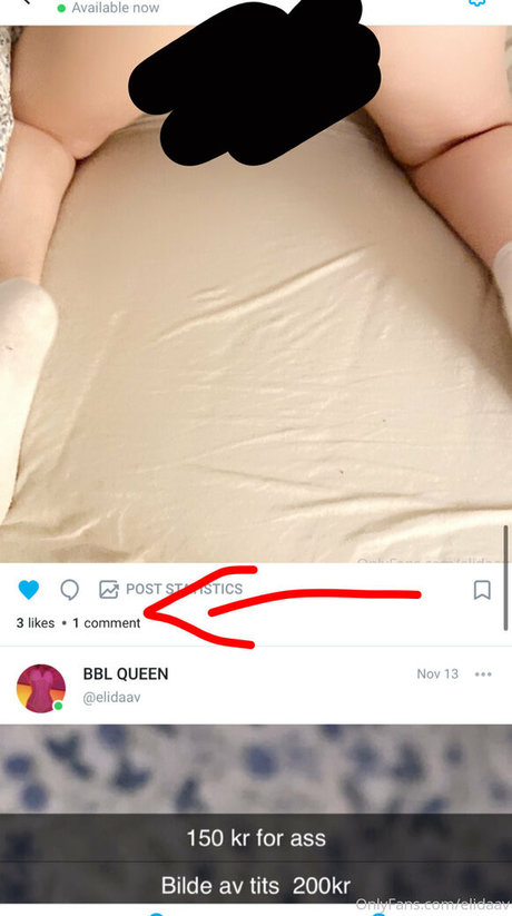 Foto desnuda filtrada de OnlyFans de Elidaav