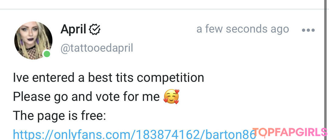 Foto desnuda filtrada de OnlyFans de Tattooedaprilfree #79 Foto desnuda filtrada de OnlyFans de Tattooedaprilfree #79