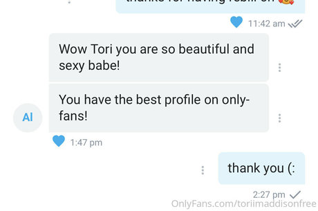 Foto desnuda filtrada de OnlyFans de Toriimaddisonfree