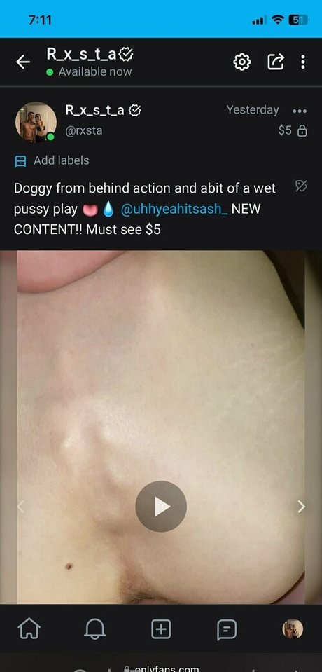 Foto desnuda filtrada de OnlyFans de Rxsta